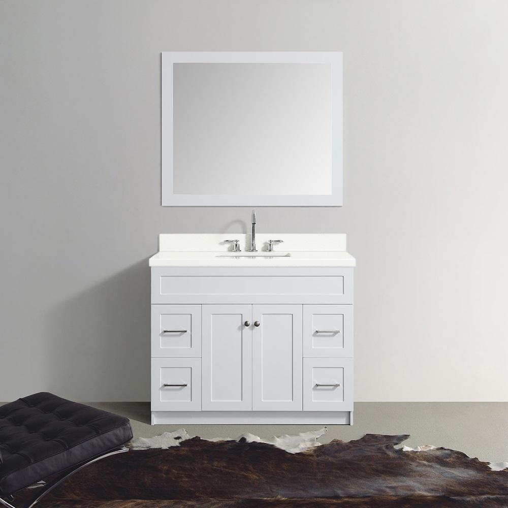 Ariel Hamlet 42 In White Bathroom Vanity Cabinet - Bathroom Poster