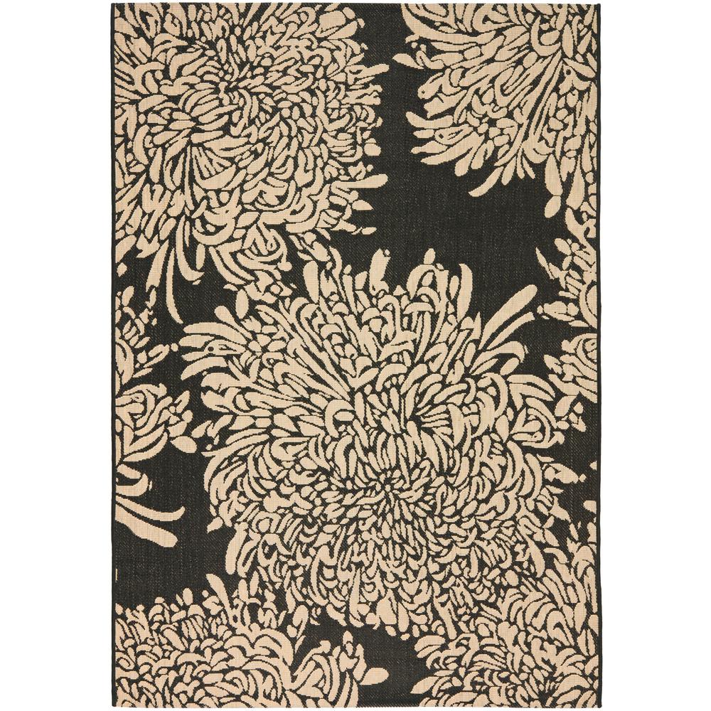 Safavieh Martha Black Cream 5 Ft X 8 Indoor Outdoor Area Rug Msr4125m The Home Depot Ft X 8 Indoor Outdoor Area Rug