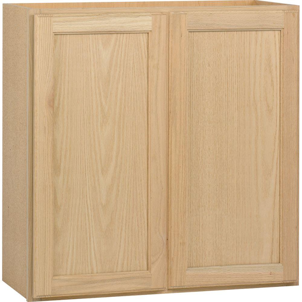 Assembled 30x30x12 in. Wall Kitchen Cabinet in Unfinished Oak-W3030OHD - The Home Depot