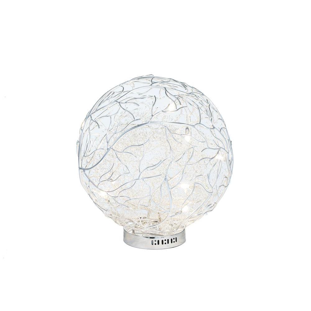 Elegant Designs 8 in. Chrome and Crystal Ball Table LampLT1026CHR