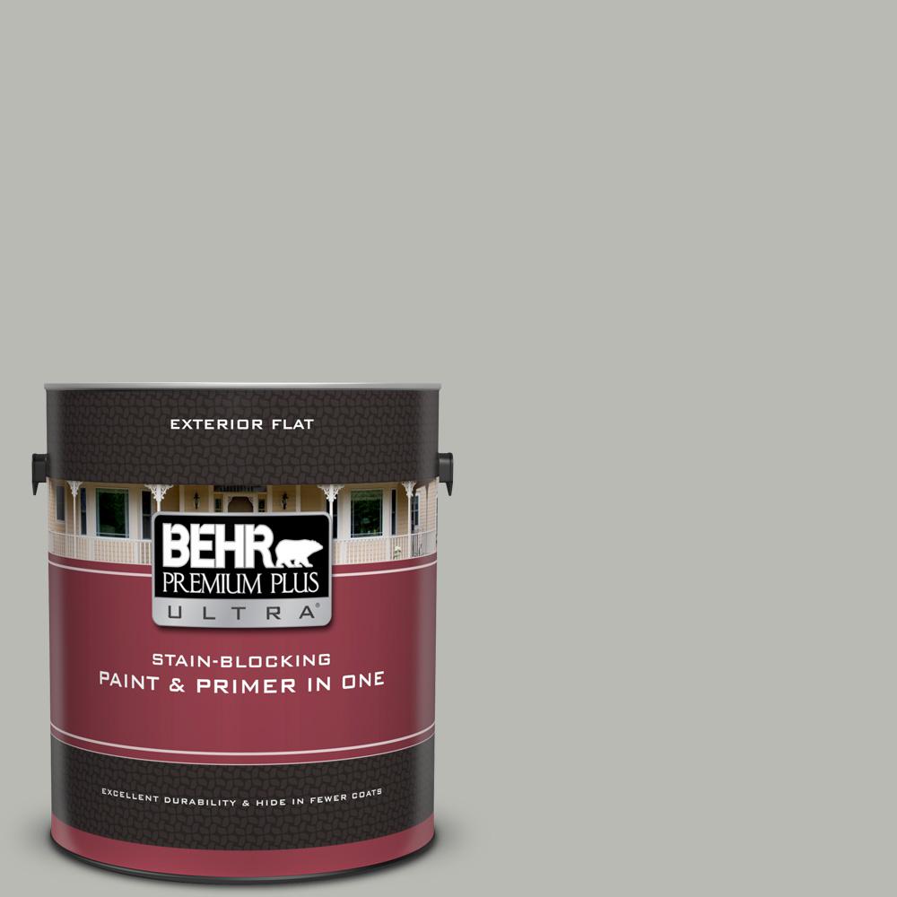 BEHR Premium Plus Ultra 1 gal. N3803 Weathered Moss Flat Exterior