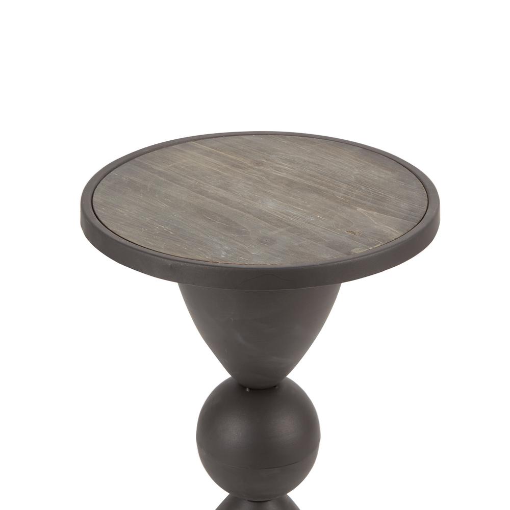 Sylvia Gunmetal Gray Iron Round Side Table Sylvia Gunmetal Gray Iron Round Side Table
