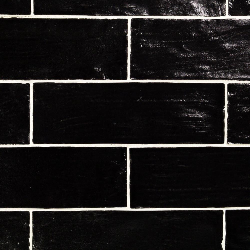 Brick Black 2x8 Ceramic Tile The Home Depot - Black Brick Wall Tiles Brick Black 2x8 Ceramic Tile The Home Depot - Black Brick Wall Tiles