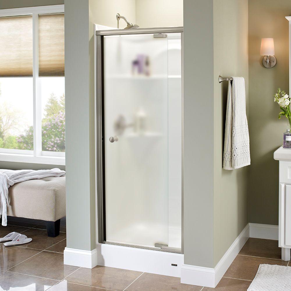 Delta Silverton 31 in. x 66 in. SemiFrameless Pivot Shower Door in