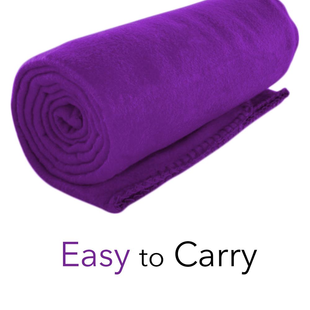 purple fleece blanket