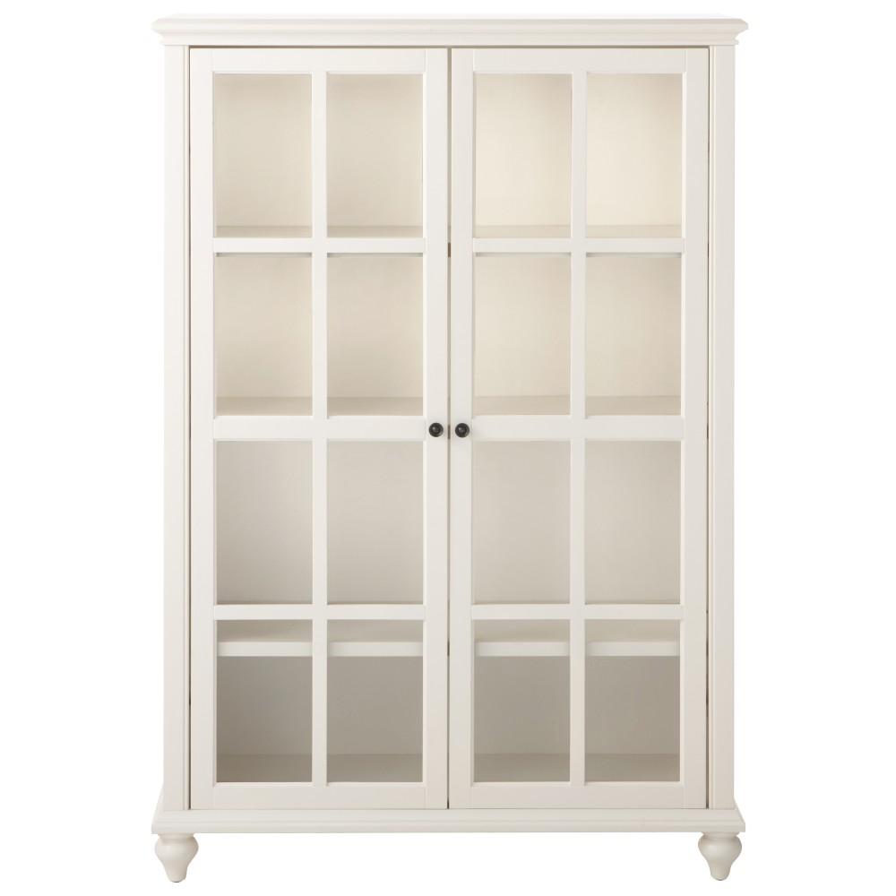 Home Decorators Collection Oxford White Glass Door Bookcase