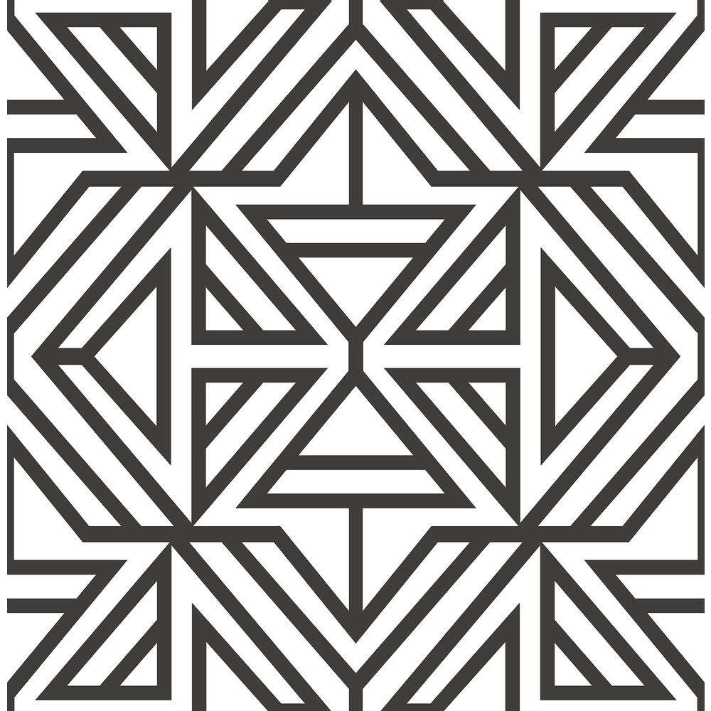 Geometric Pattern In Black And White Wallpaper