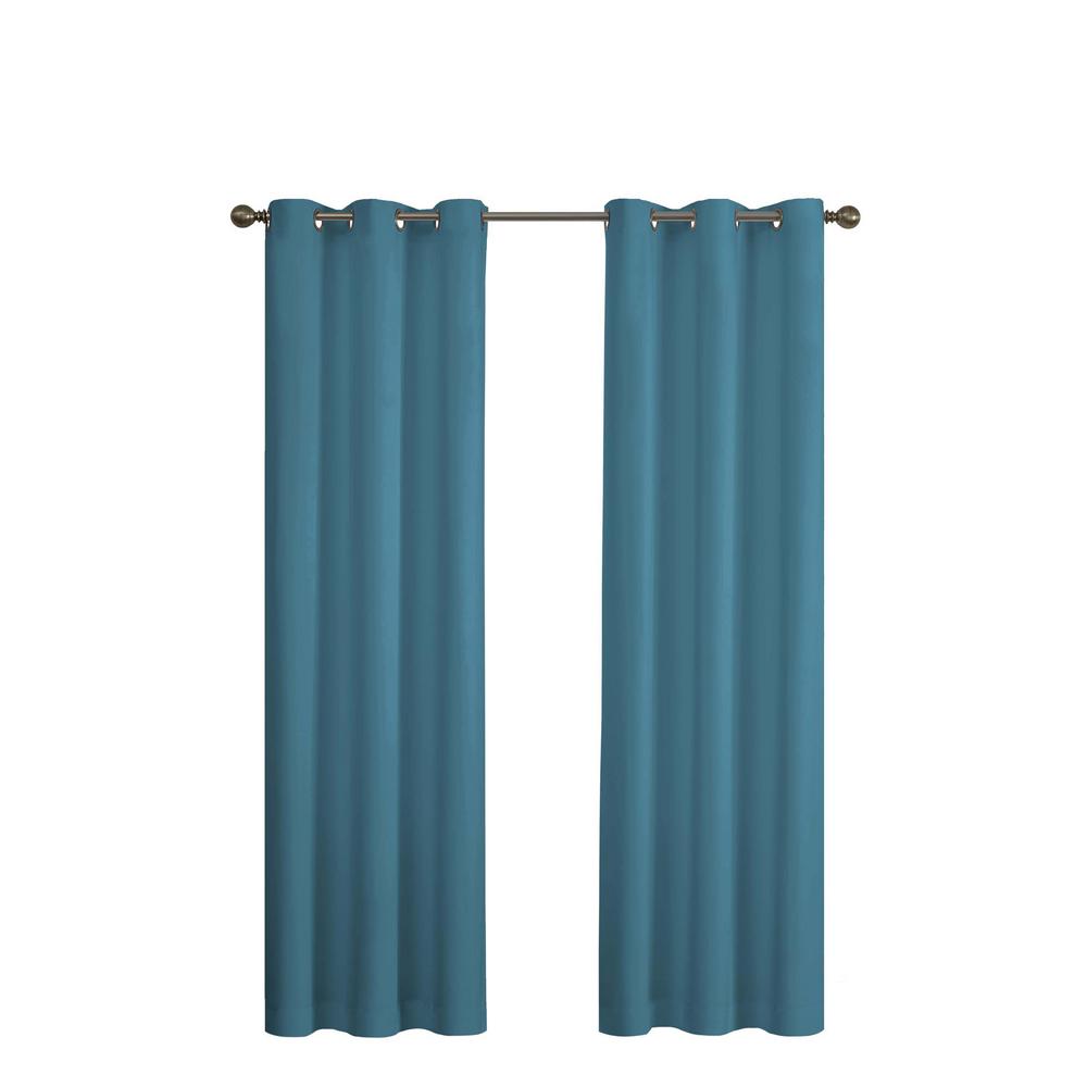 Eclipse Blackout Microfiber 63 In L Brick Grommet Curtain Blackout Microfiber 63 In L Pea Grommet Curtain