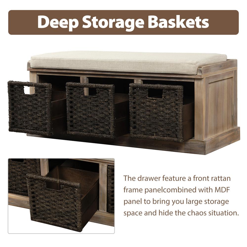 Featured image of post Hallway Storage Bench With Cushion / Certain storage benches may come with armrests and rolled or slightly curved arms for an improved appearance.