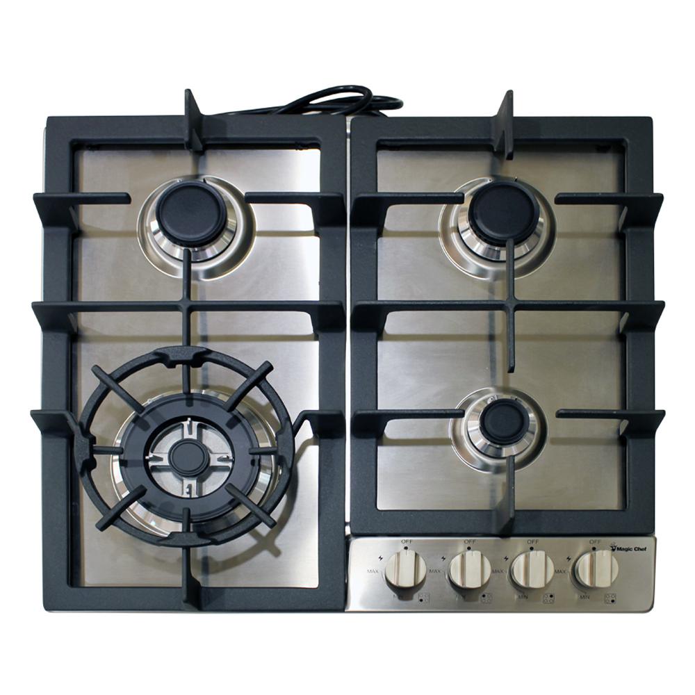 Magic Chef 24 in. Gas Cooktop in Stainless Steel with 4 Burners