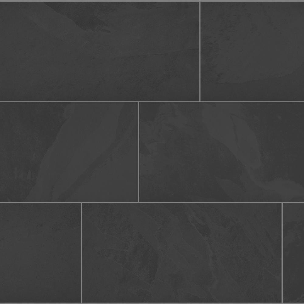 12x24 Pallet Black Porcelain Tile Tile The Home Depot