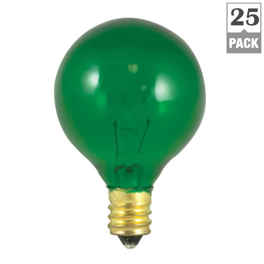 Candelabra Green Dimmable Light Bulbs Lighting The Home Depot 10 Watt G12 Transpa Green Dimmable Incandescent Light Bulb 25 Pack