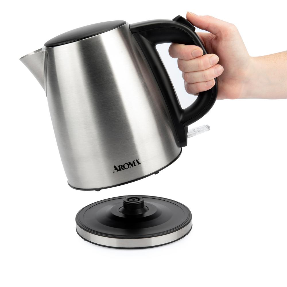 Aroma 4Cup Stainless Steel Electric KettleAWK267SB The Home Depot