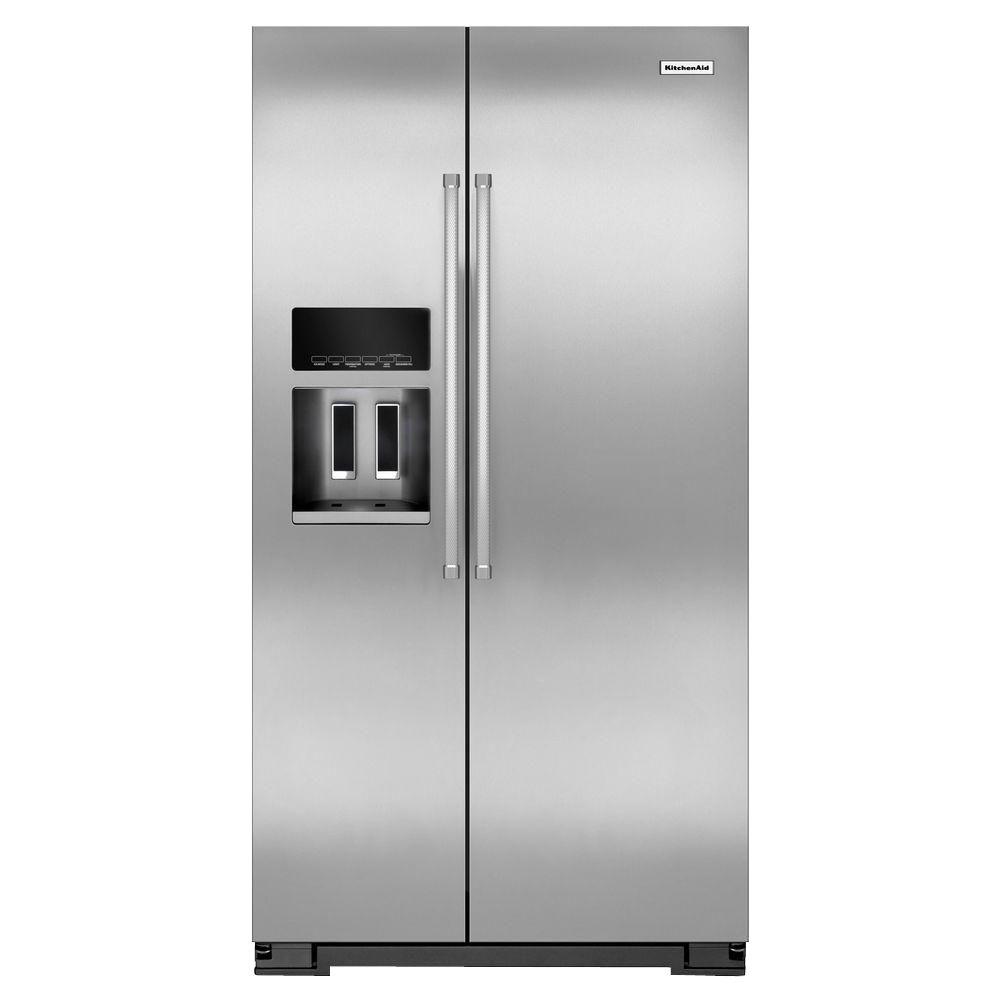 KitchenAid 20 cu. ft. Side by Side Refrigerator in Monochromatic