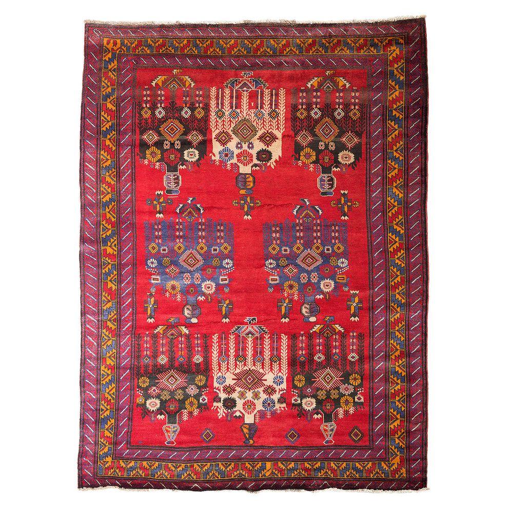 Darya Rugs Tribal Red 6 ft. 5 in. x 8 ft. 7 in. Indoor Area RugM1753