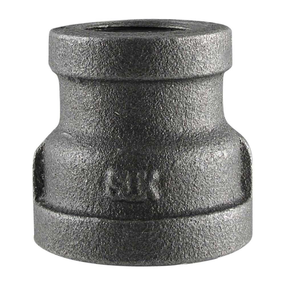 Ldr Industries Pipe Decor 1 1 4 In X 1 2 In Black Iron Pipe Reducer Coupling 4 Pack 360 Rc 4 The Home Depot