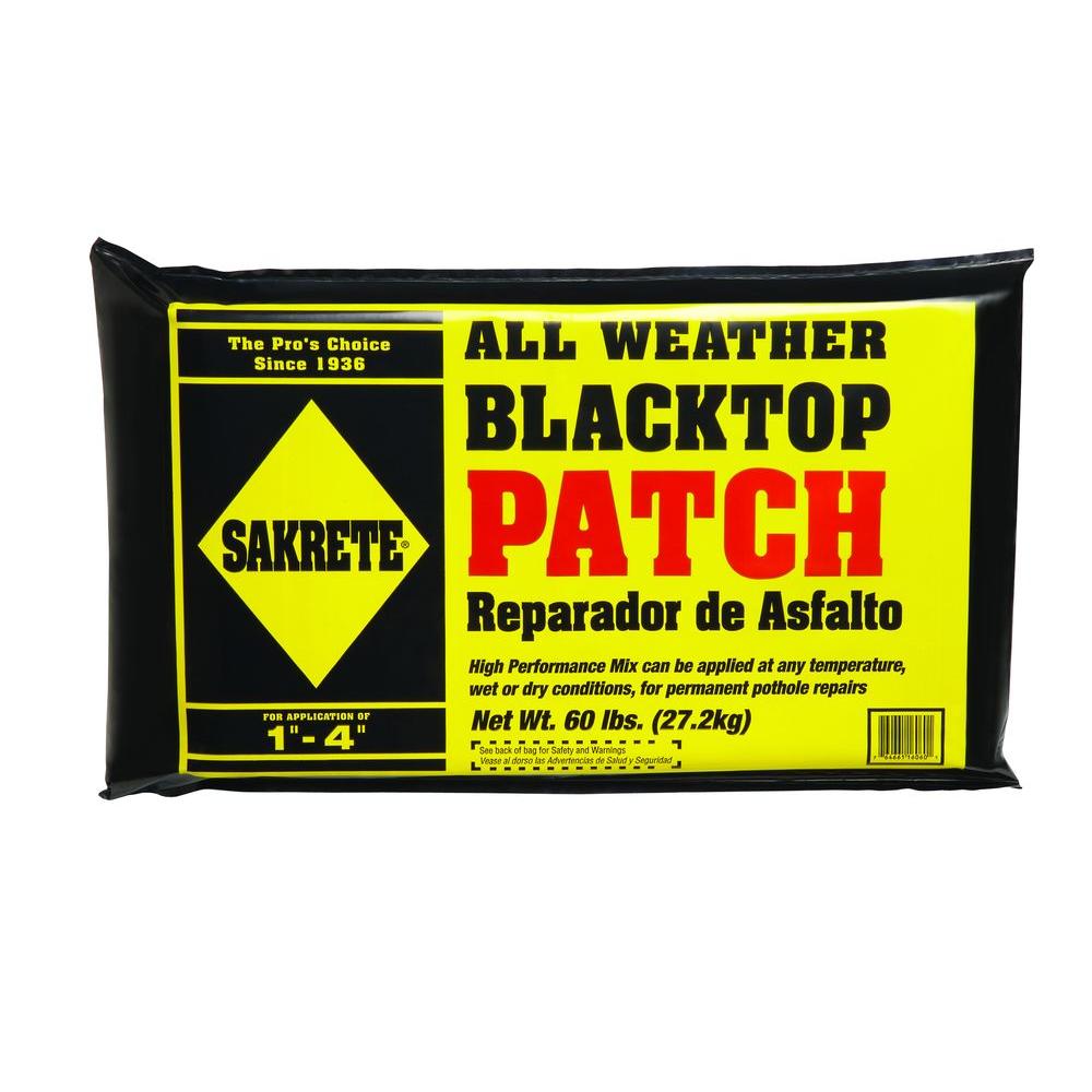 SAKRETE 60 lb. Black All Weather Blacktop Patch-60450001 ...