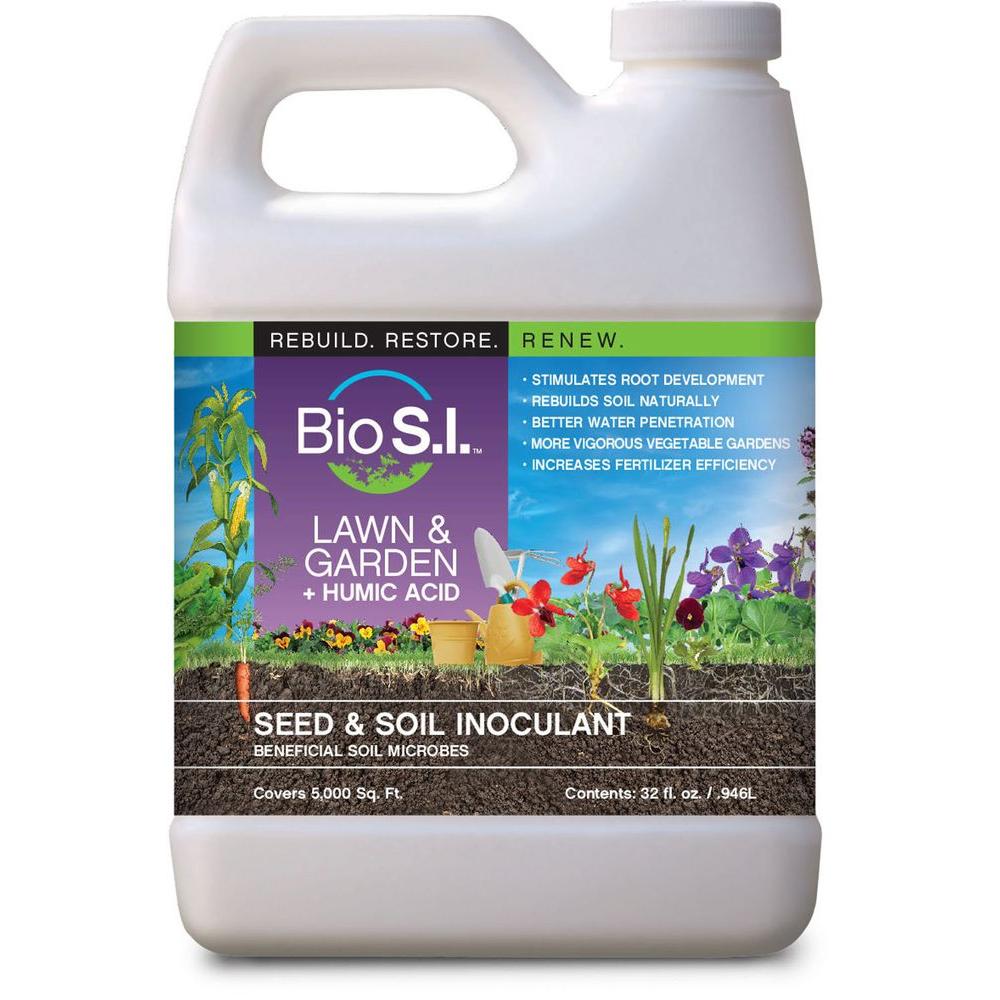 Organic Lawn Fertilizer Care The Home Depot Lawn And Garden Plus Humic Acid 16 Fl Oz Organic Seed