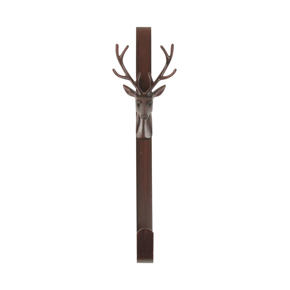 Northlight 5 In Deer Christmas Wreath Hanger In Rustic Bronze