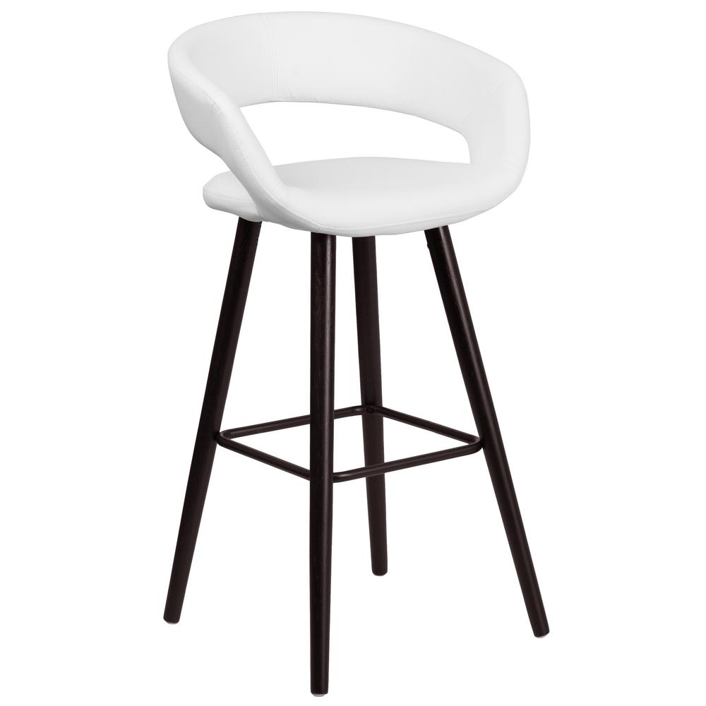 Powell Harbour 48 in. Tall White Bar Stool 15B8152BS The Home Depot