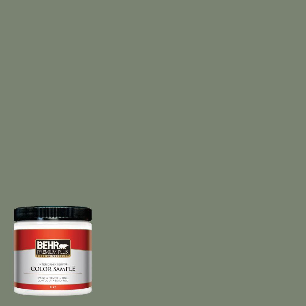 BEHR Premium Plus 8 oz. ICC77 Sage Green Interior/Exterior Paint