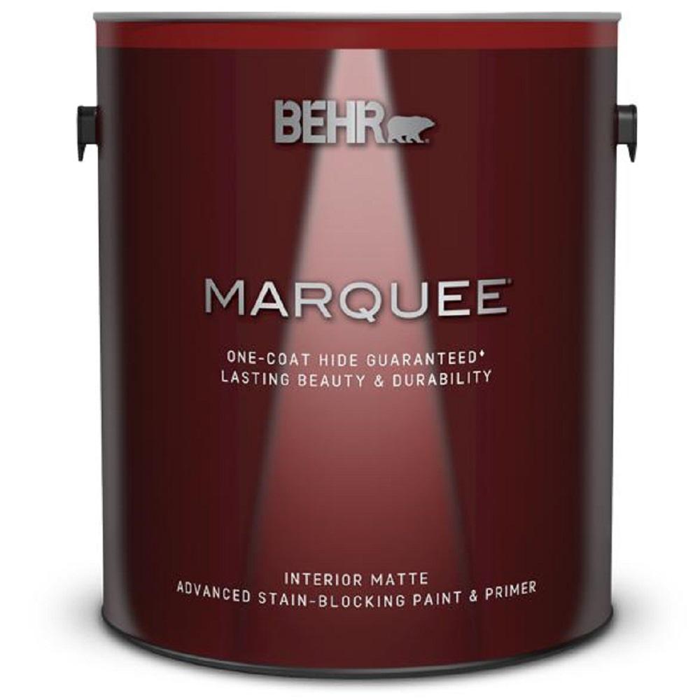 Behr Marquee 1 Gal Ultra Pure White Matte Interior Paint And Primer Behr Marquee 1 Gal Ultra Pure White Matte Interior Paint And Primer In One 145001 The Home Depot