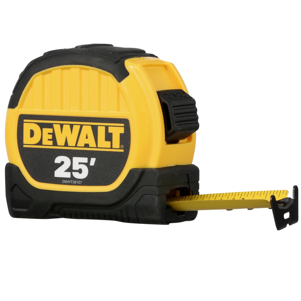 DEWALT DWHT36107 25 ft Compact Design Tape Measure Durable Standout