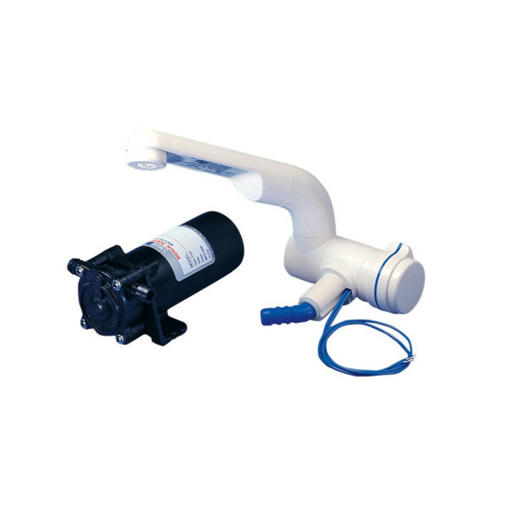 Shurflo Electric Pump Faucet Combo In White 94 009 20 The Home Depot