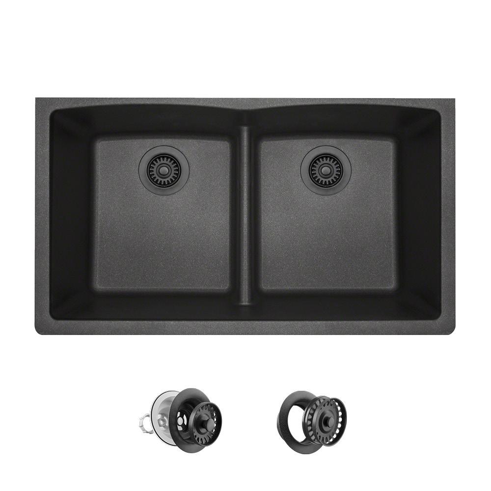 MR Direct All-in-One Undermount Kitchen Sink Composite ...