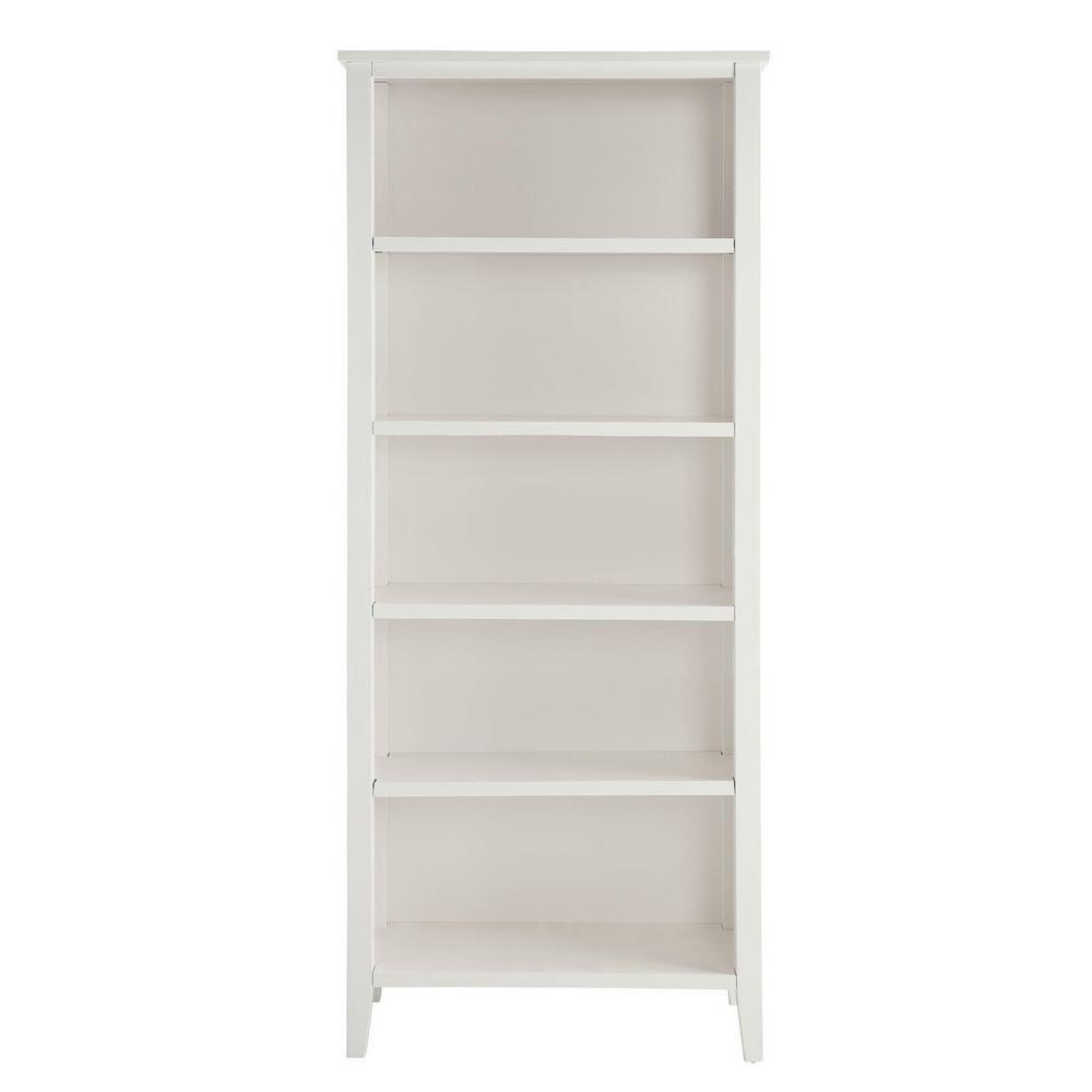 Solid Wood White Bookcases Home Office Furniture The Depot T White Large Bookcase