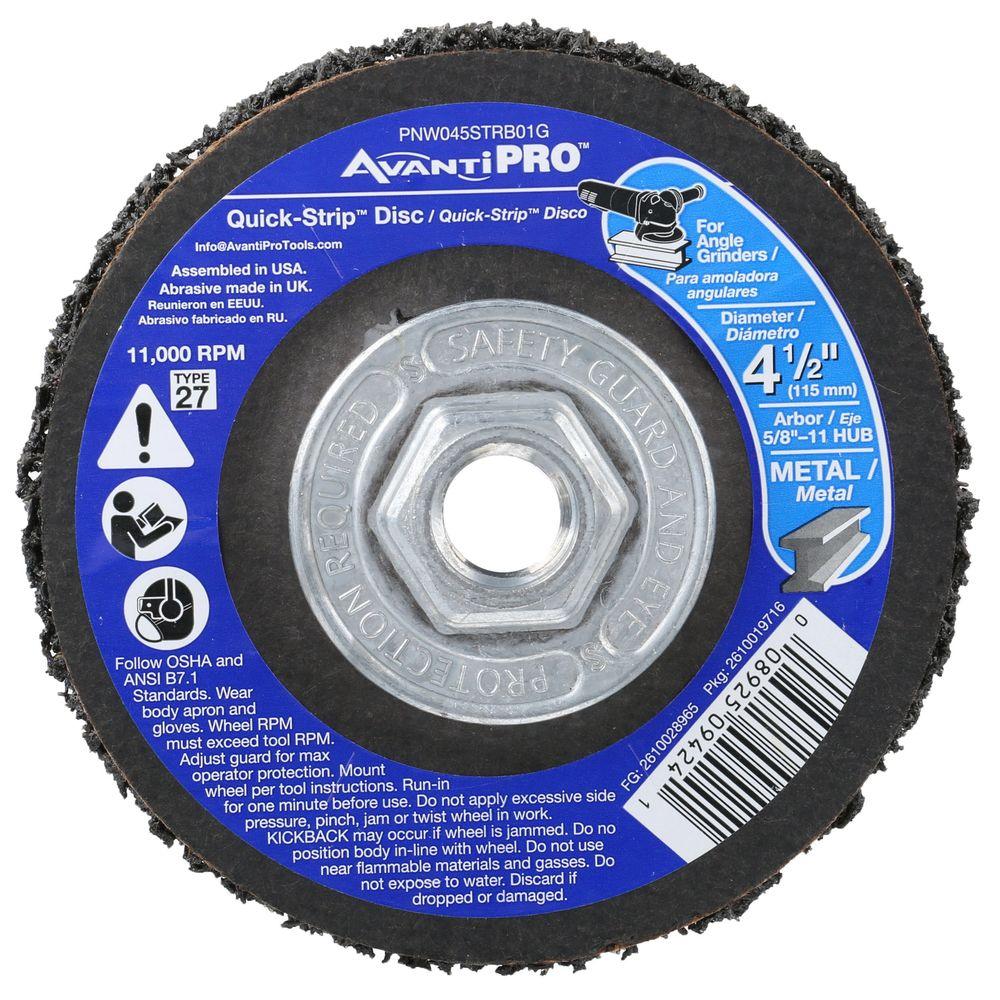 Avanti Pro 4-1/2 inch x 5/8 inch -11 inch Non-Woven Quick-Strip Disc by Avanti Pro