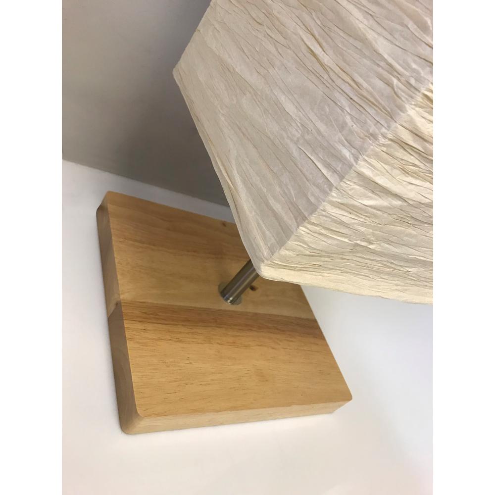 Adesso Dune 58 In Satin Steel Natural Wood Floor Lamp Adesso Dune 58 In Satin Steel Natural Wood Floor Lamp