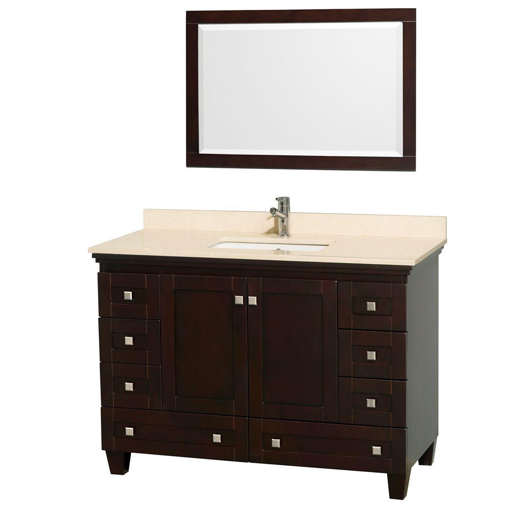 Wyndham Collection Acclaim 48 in. Vanity in Espresso with ...