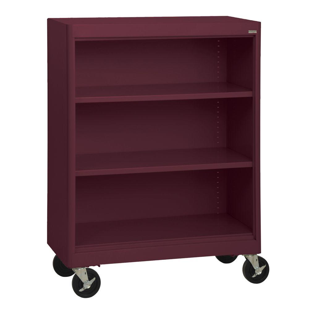 Purple Bookcases Home Office Furniture The Depot Radius Edge Burgundy Mobile Steel Bookcase