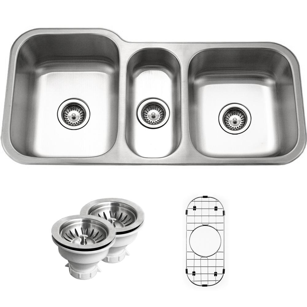 Triple Bowl Kitchen Sinks Kitchen The Home Depot