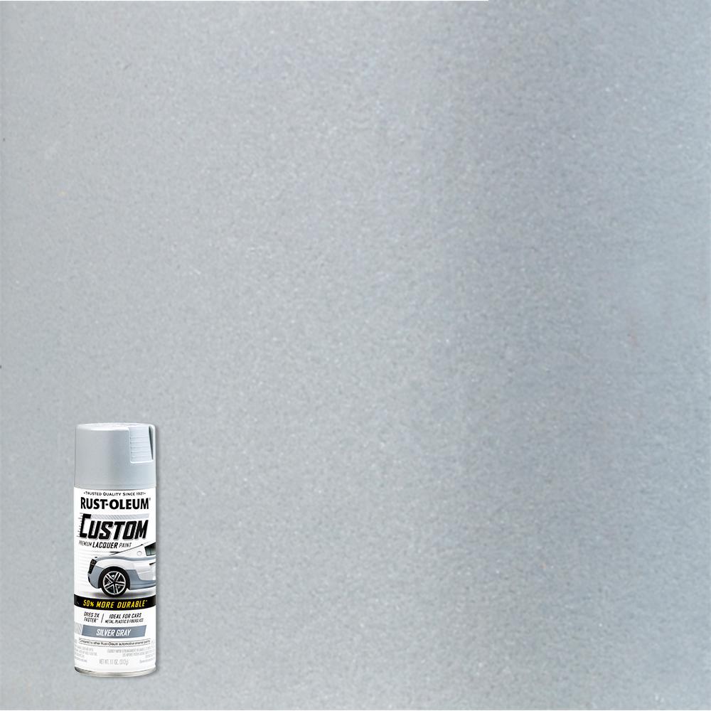 Rust-Oleum Automotive 11 oz. Matte Silver Gray Custom Lacquer Spray ...