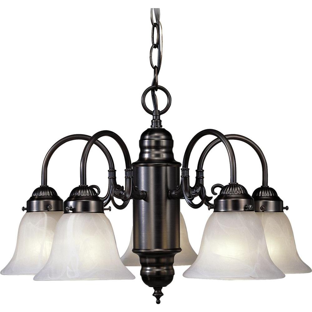 Volume Lighting Marti 5-Light Antique Bronze Interior Chandelier-V4325 ...