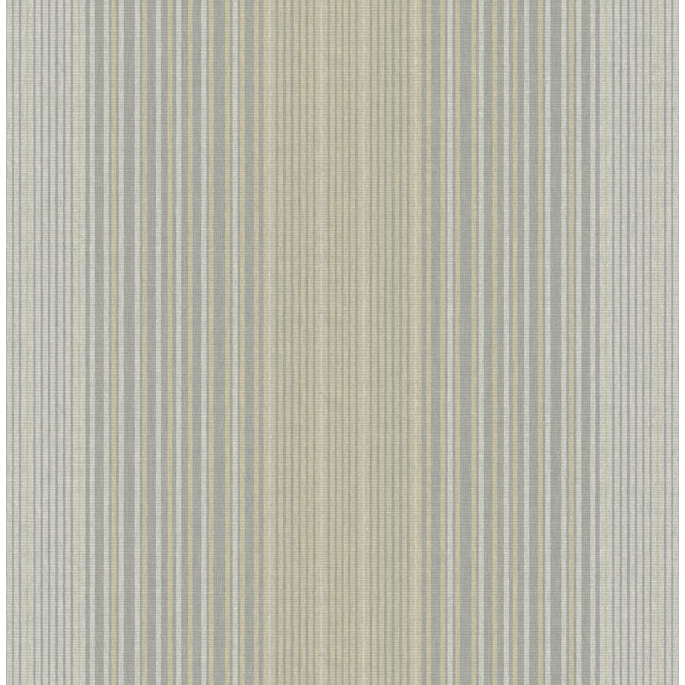 Seabrook Designs Jeannie Metallic Gold and Gray Striped Wallpaper