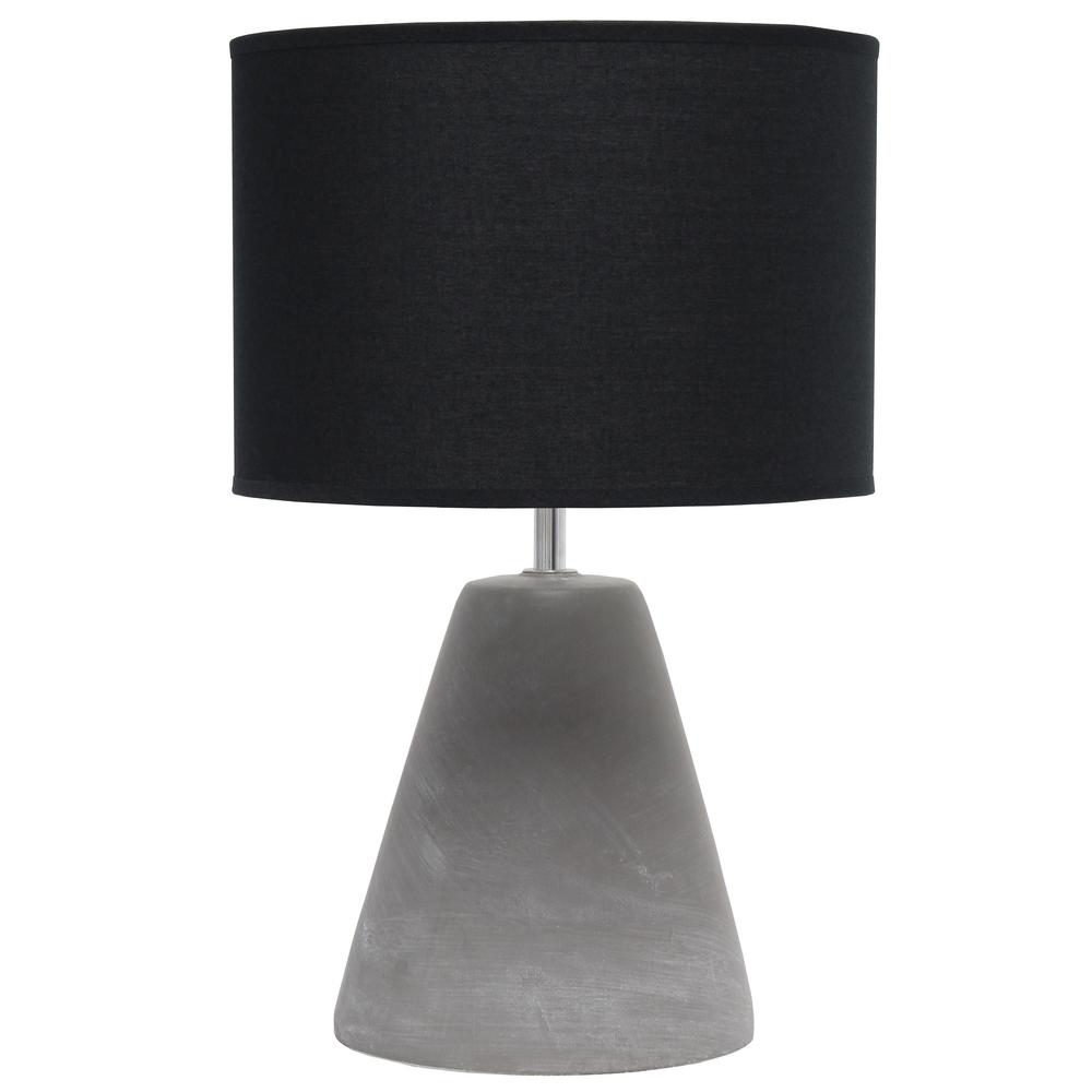 black and gray table lamps