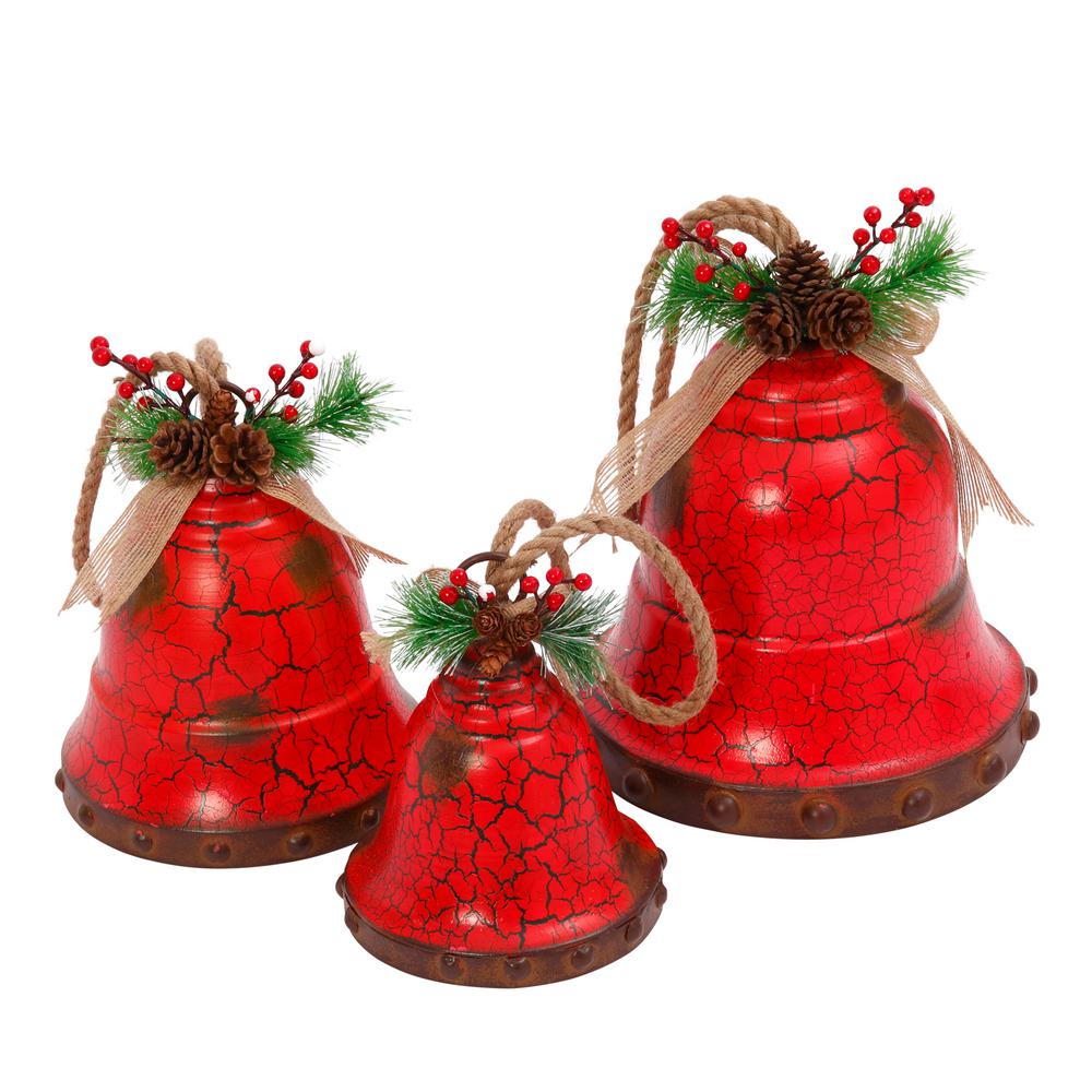 Bells Christmas Ale 2022 19.75 in. Red Assorted Metal Christmas Holiday Bells (Set of 3