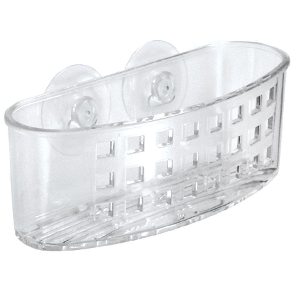 Interdesign Clear Suction Sponge And Scrub Center