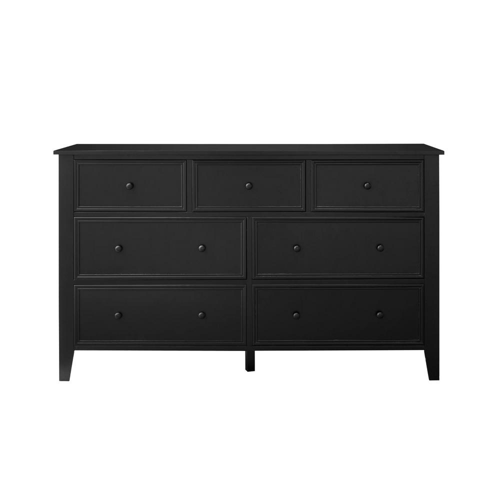 Stylewell Rigby Black Wood 7 Drawer Dresser 54 5 In W X 33 In H