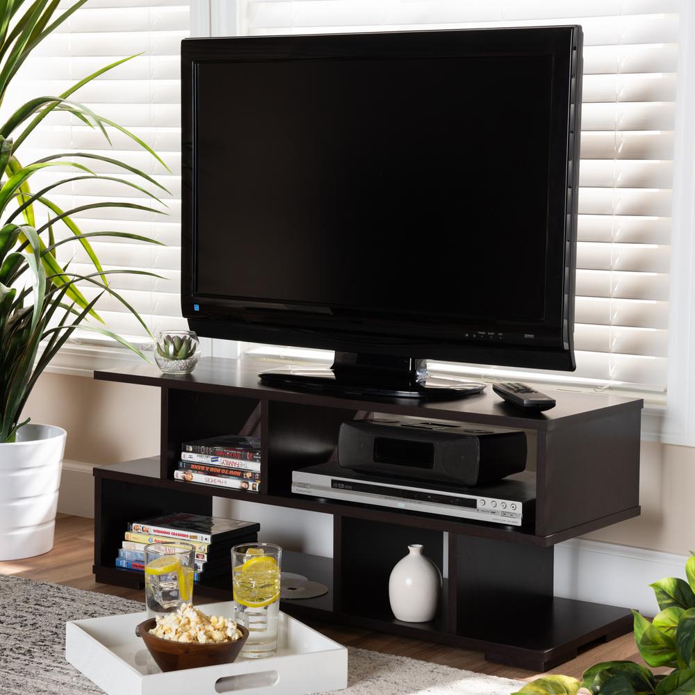 Baxton Studio Arne Dark Brown Modern Tv Stand 159 9851 Hd The