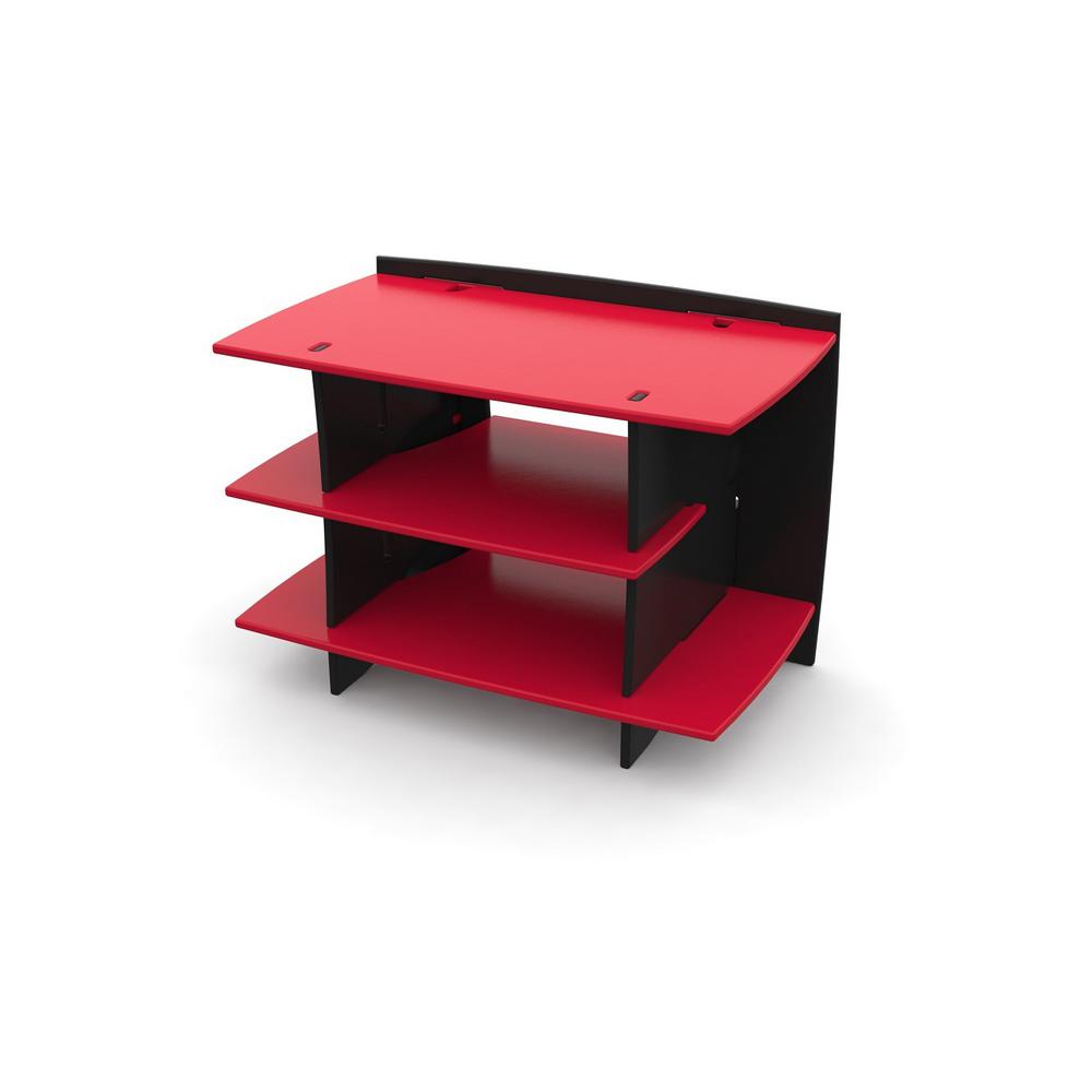 Legare Kid S 3 Shelf Gaming Stand In Racing Red And Black Color