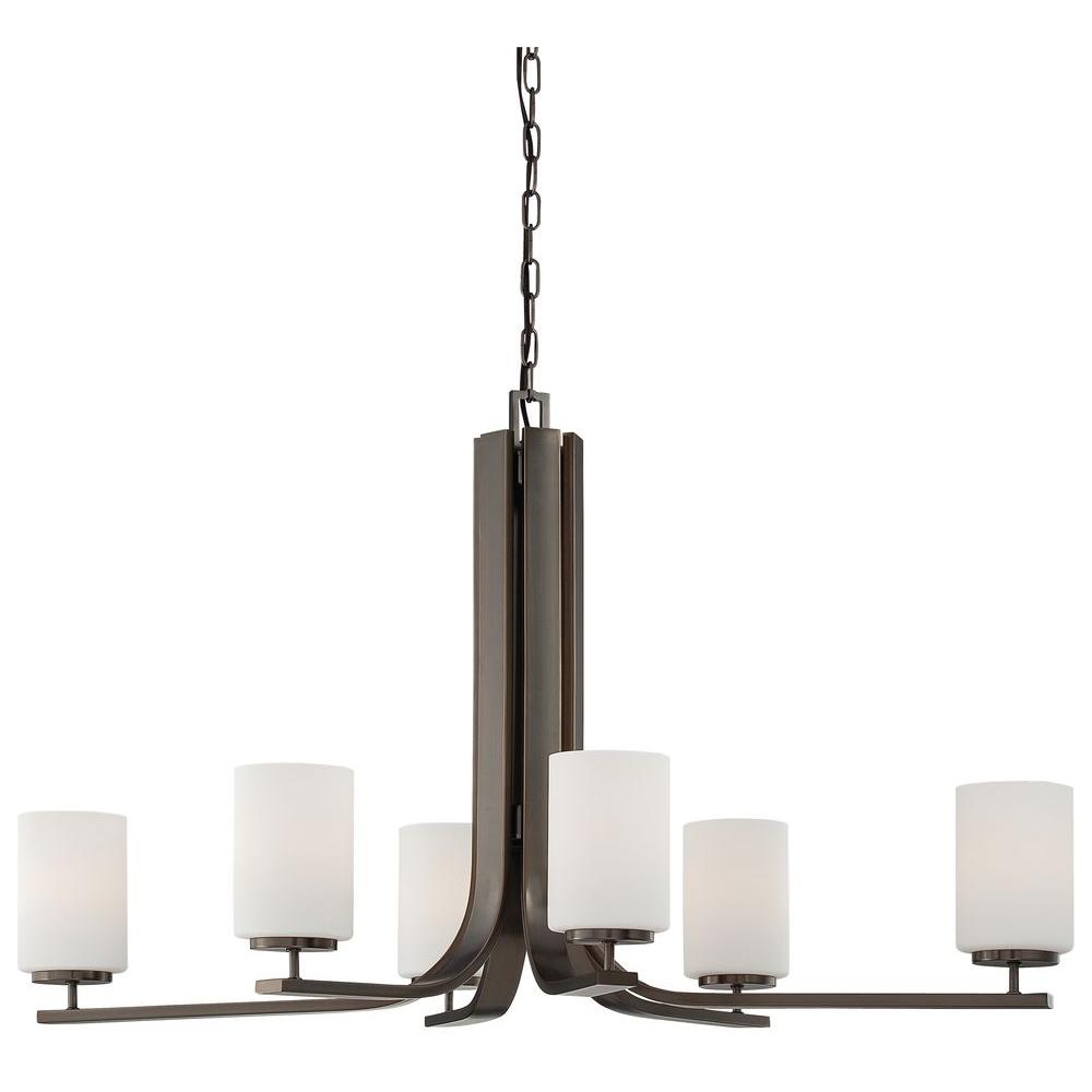 Thomas Lighting Pendenza 6Light Oiled Bronze Hanging Chandelier