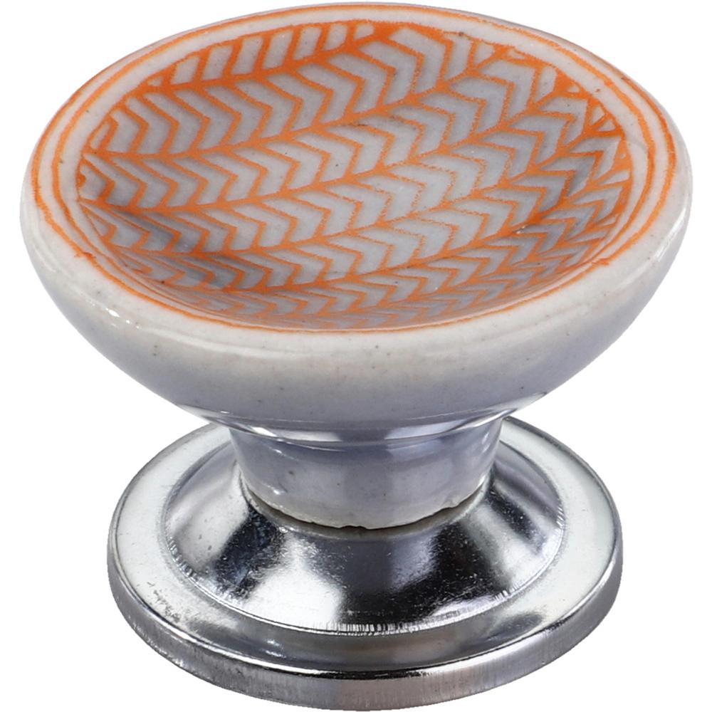 Mascot Hardware Arrow Pattern 1 4 7 In Orange Cupped Cabinet Knob