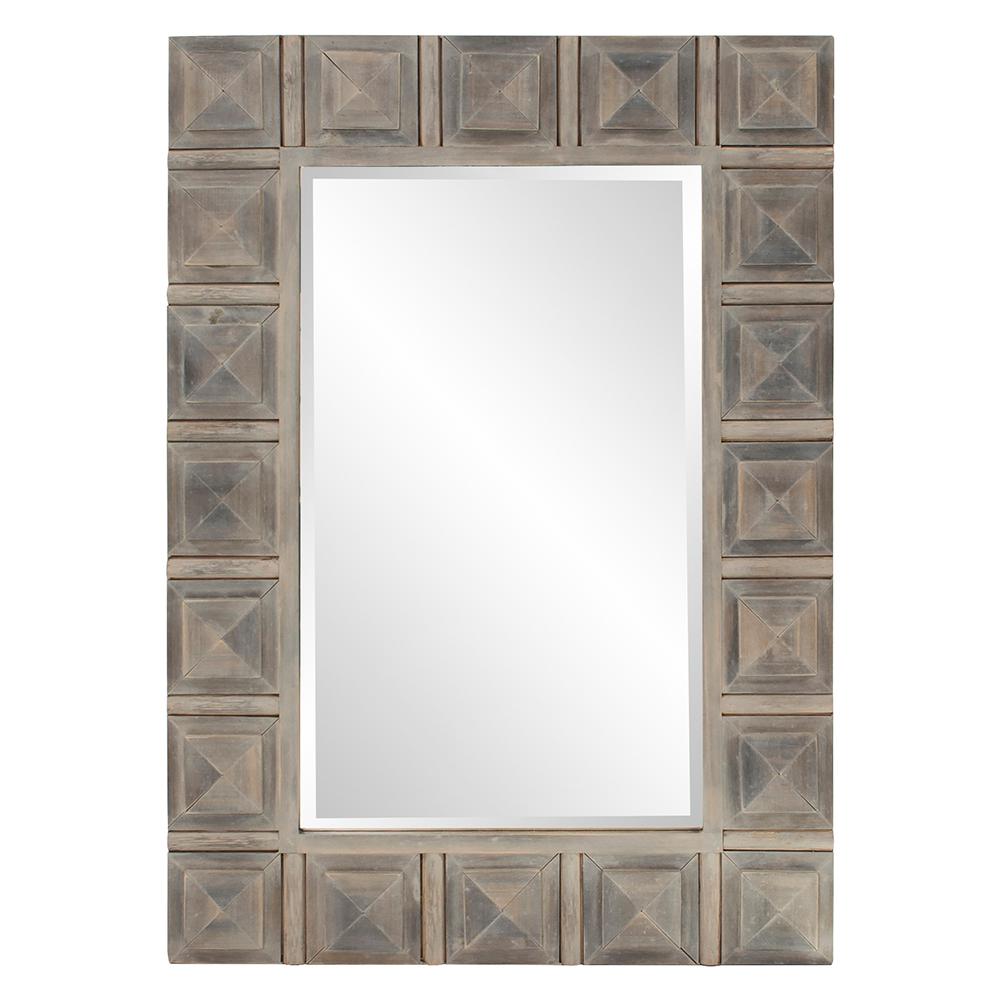 Howard Elliott Dakota Wood Decorative Mirror 14299 The Home Depot Howard Elliott Dakota Wood Decorative Mirror