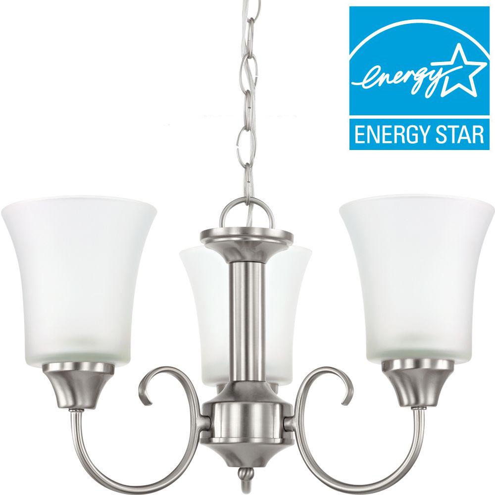 Sea Gull Lighting Holman 3 Light Brushed Nickel Chandelier 39806ble Sea Gull Lighting Holman 3 Light Brushed Nickel Chandelier