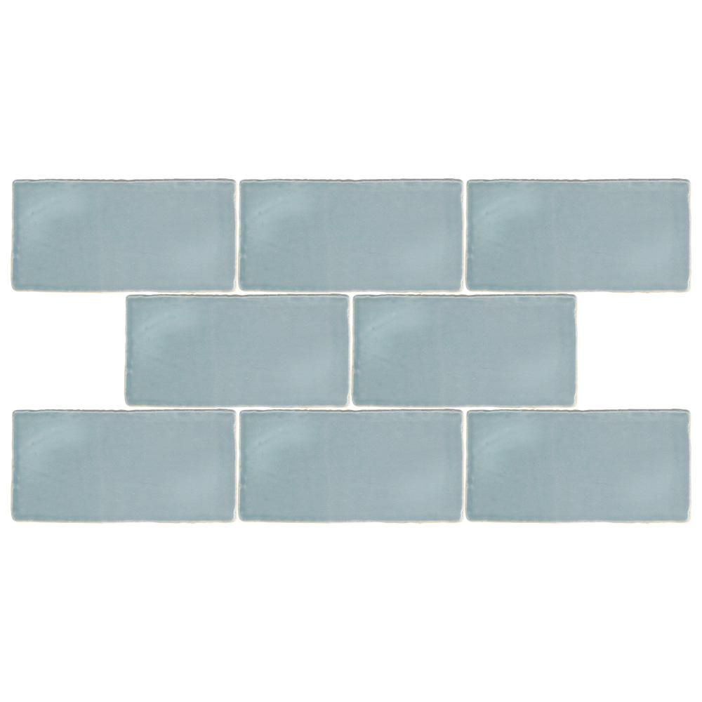 Turquoise Aqua Kitchen 3x6 Ceramic Tile The