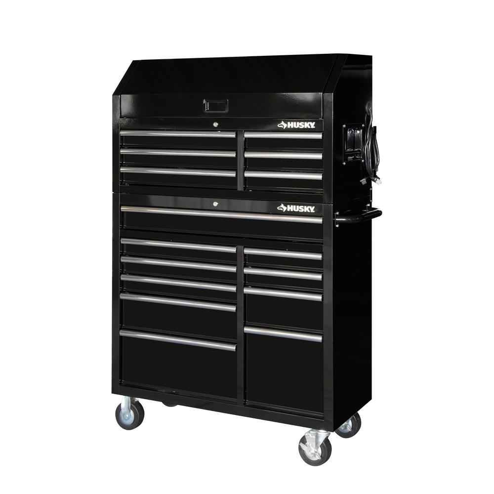 Husky 41 in. W 16Drawer Deep Combination Tool Chest and Rolling
